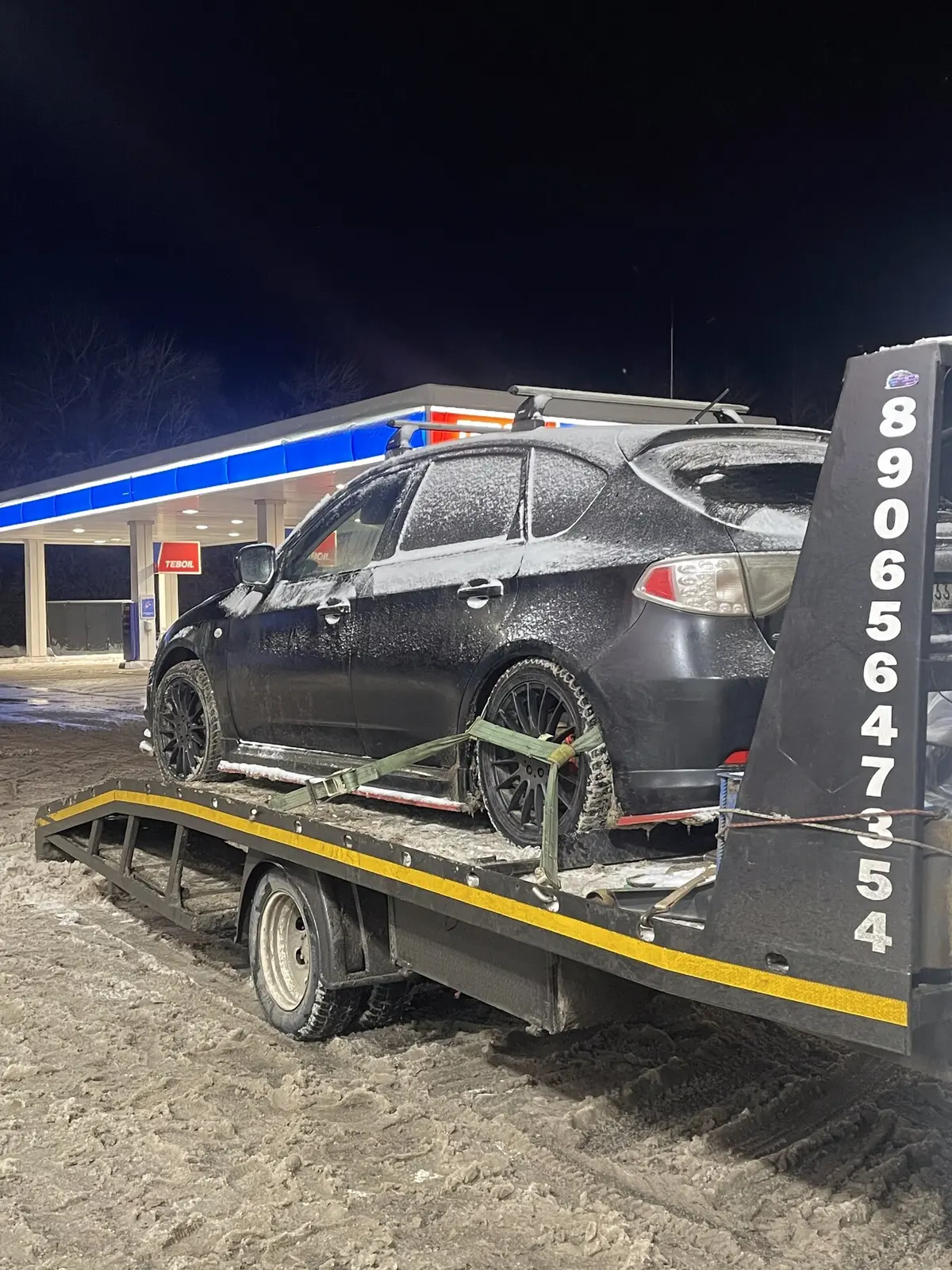 Ночная эвакуация автомобиля в Переславле-Залесском